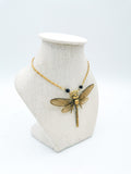 Collier "Dragonfly" cigale brune