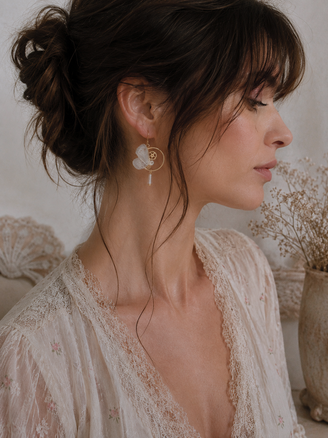 Boucles d'oreille "Zephyr" - Nacre