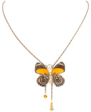 Collier "Psyché" - Callicore Orange