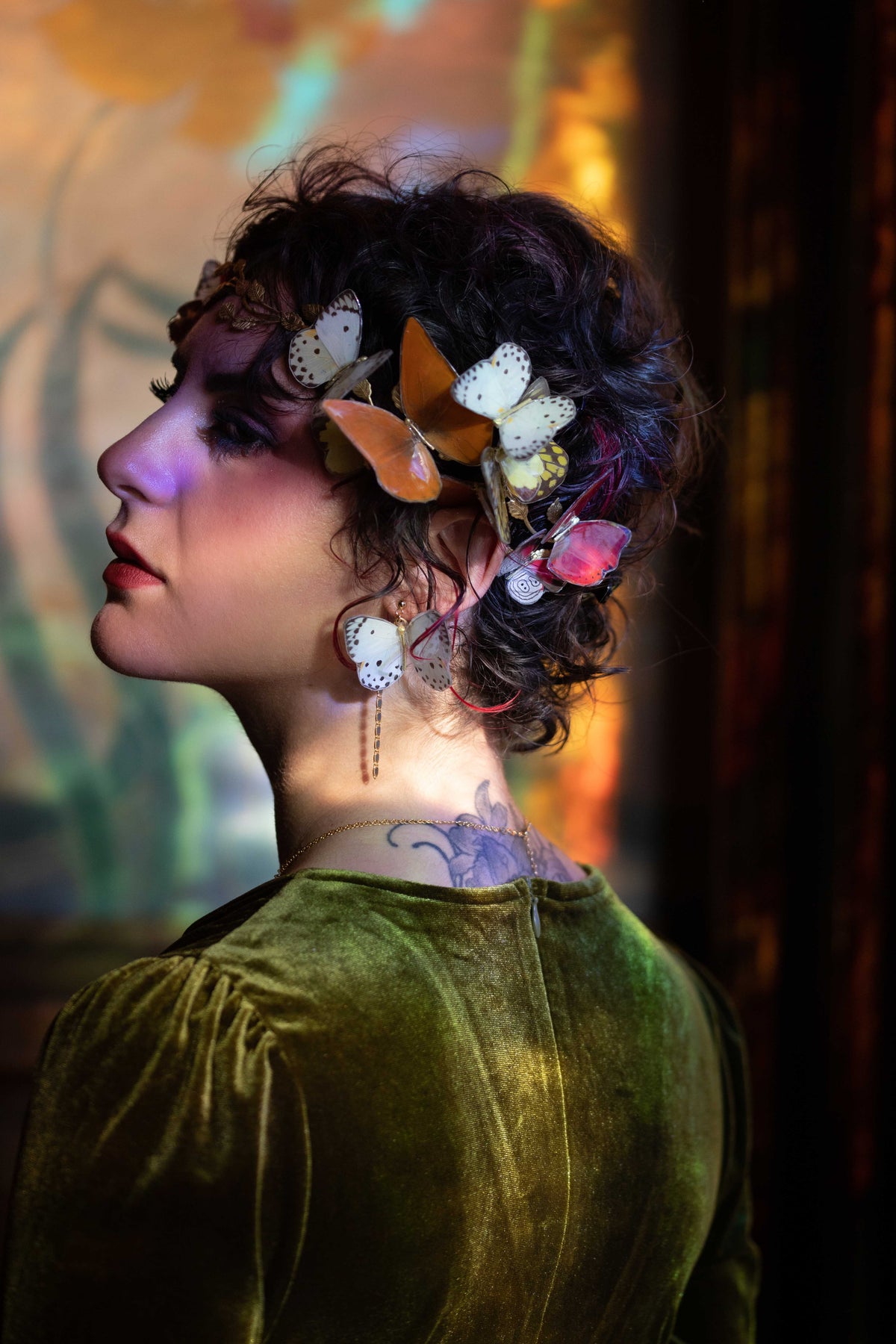 Couronne nuée de papillon