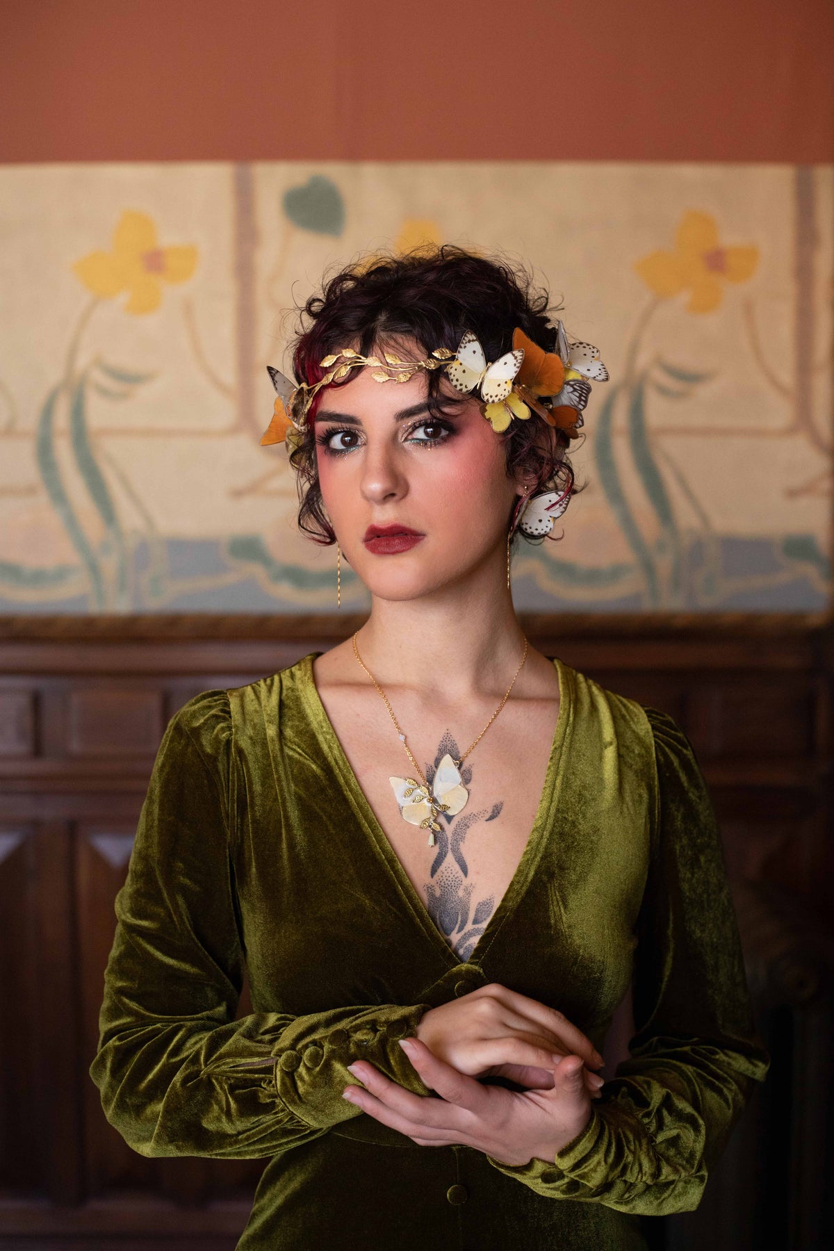 Couronne nuée de papillon
