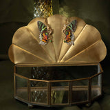 Boucles d’Oreilles Féériques Sphynx Sunset Moth – Véritables Ailes de Papillon | Cabinet de Curiosité