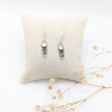 boucles en verre de murano et feuille esprit féérique et  art nouveau