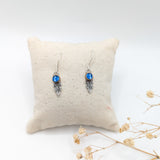 boucles en verre de murano et feuille esprit féérique et  art nouveau