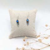 boucles en verre de murano et feuille esprit féérique et  art nouveau