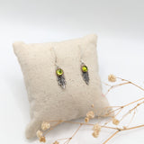 boucles en verre de murano et feuille esprit féérique et  art nouveau