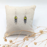 boucles en verre de murano et feuille esprit féérique et  art nouveau