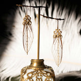 Boucles d'oreille cigale aile de fee