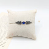 bracelet en verre de murano et feuille esprit féérique et  art nouveau