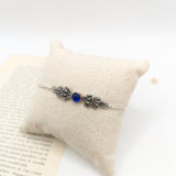 bracelet en verre de murano et feuille esprit féérique et  art nouveau