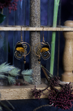 Boucles d'oreille Minimago papillon Callicore Eunomia orange et noir – engrenage doré Art Nouveau | Victorian Rehab