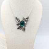 bracelet en verre de murano et feuille esprit féérique et  art nouveau