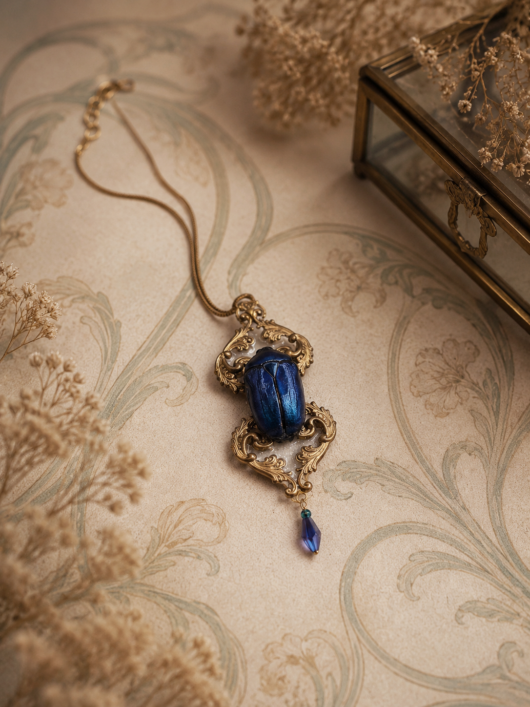 Collier Râ porté – grand médaillon bijou Égypte antique fait main | Victorian Rehab