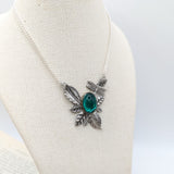 bracelet en verre de murano et feuille esprit féérique et  art nouveau