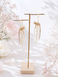Boucles Dragonfly ailes de cigale portées – bijou fairycore fait main Hérault Victorian Rehab