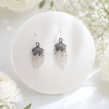 Boucles d'oreille "Lyrie" ailes de cigales simple argenté