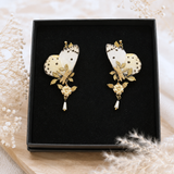 Boucles Loreleï papillon Calypso portées bijou éthéré fait main