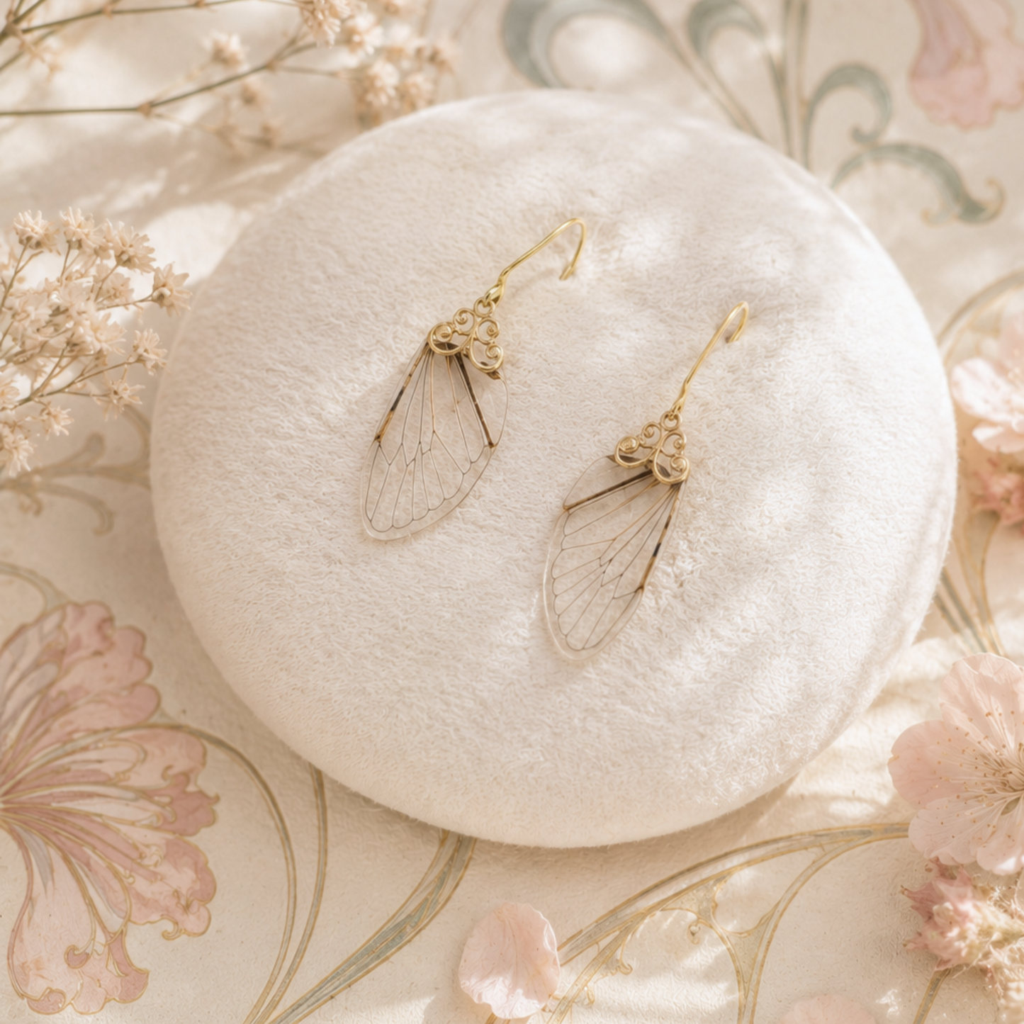 Boucles Pixie ailes de cigale portées – bijou fairycore minimaliste fait main Victorian Rehab