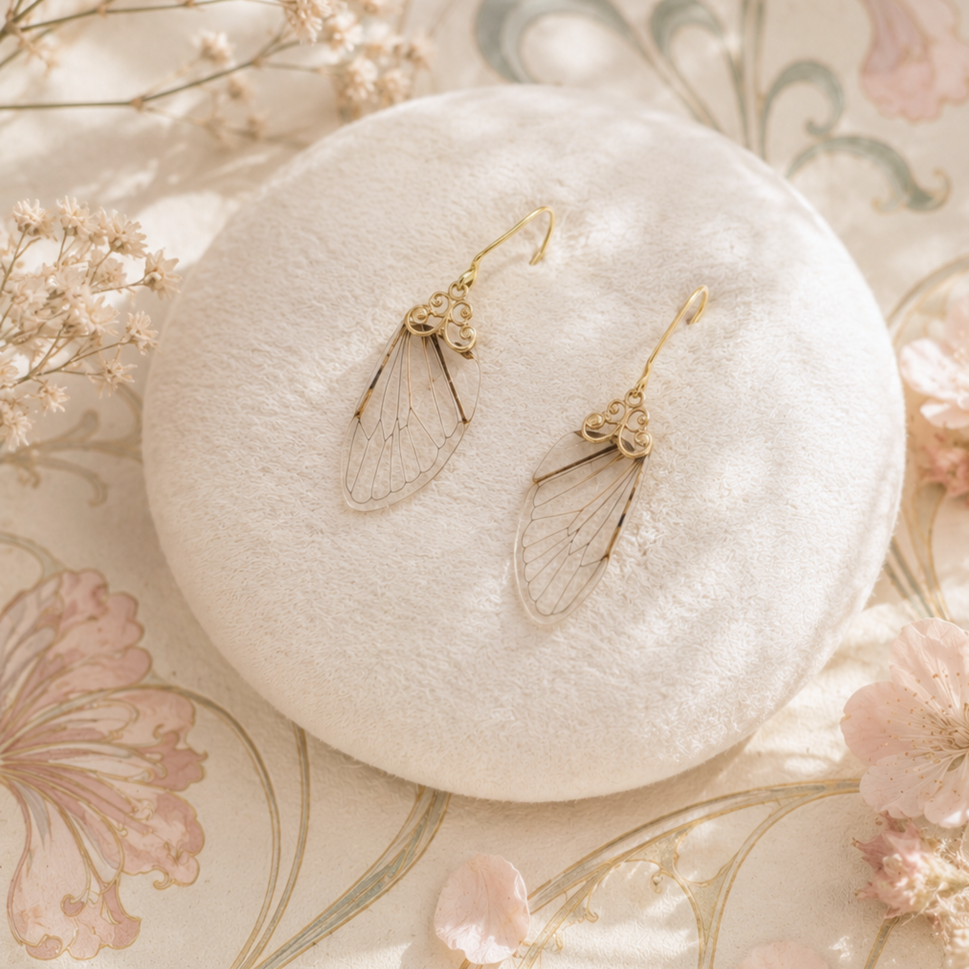 Boucles Pixie ailes de cigale portées – bijou fairycore minimaliste fait main Victorian Rehab