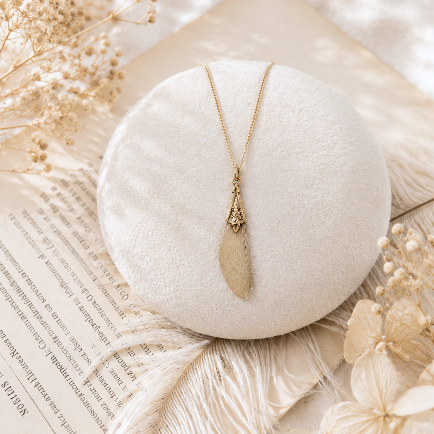 Collier aile de libellule simple argenté – bijou féérique ailes de fée | Victorian Rehab