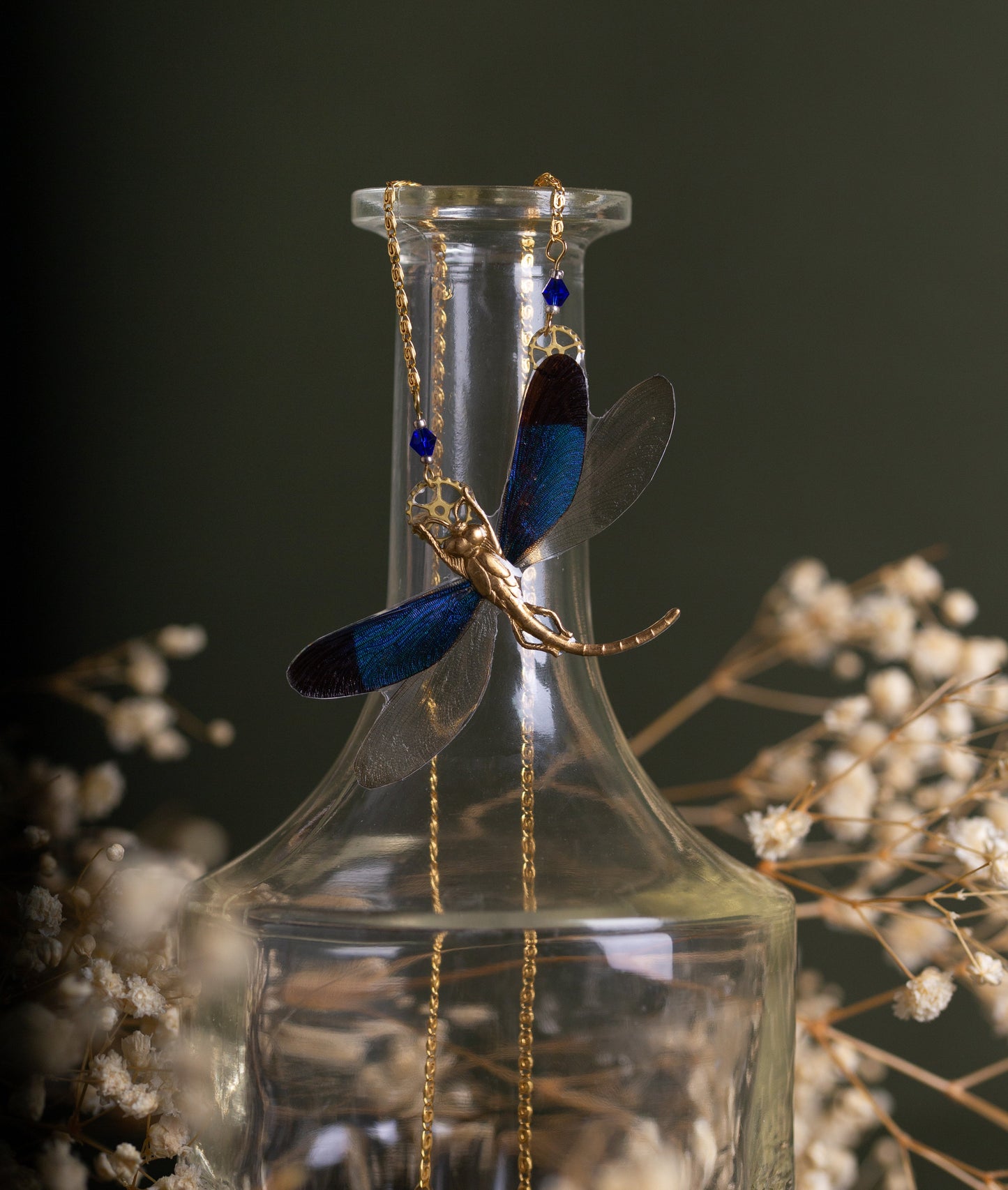 Necklace "Demoiselles" - Dragonfly wings