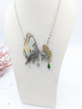 //SOLDES// Collier Leaf papillons verts