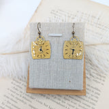 //SOLDES// Boucles d'oreille cadran jaune
