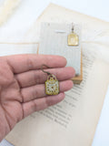 //SOLDES// Boucles d'oreille cadran beige
