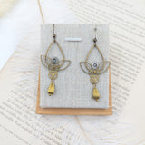 //VENTE PRIVEE// Boucles d'oreille longue Gatsby bronze