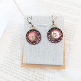 //SOLDES// Boucles d'oreille cadran rouge