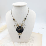 //SOLDES// Collier Lys cadran noir
