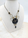 //SOLDES// Collier Lys cadran noir