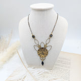 //SOLDES// Collier Lys cadran doré