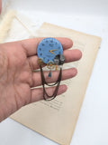 //SOLDES// Broche engrenages et cadran bleu