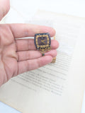 //SOLDES// Broche petit cadran violine rectangle