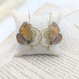 //VENTE PRIVEE// Boucles d'oreille Minimago papillon oranger