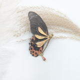 //SOLDES// Broche papillon noir et rouge