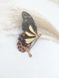 //SOLDES// Broche papillon noir et rouge