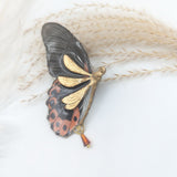 //SOLDES// Broche papillon noir et rouge