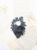 Coeur anatomique noir et or-  moyen modèle-