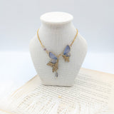//VENTE PRIVEE// Collier leaf papillon lavande
