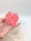Coeur anatomique floral type ex voto - petit modèle coloré