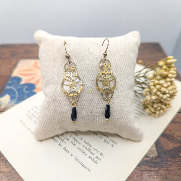 //VENTE PRIVEE// Boucles d'oreille Boheme noir