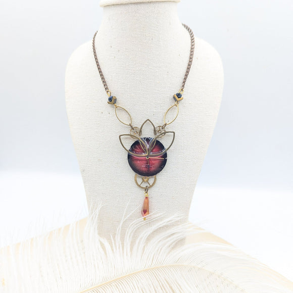 //VENTE PRIVEE// Collier Lys cadran rouge