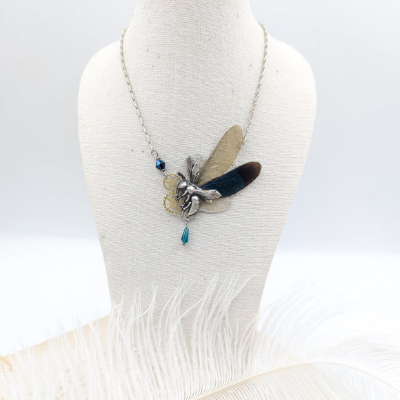 //VENTE PRIVEE// Collier Bee ailes de libellules