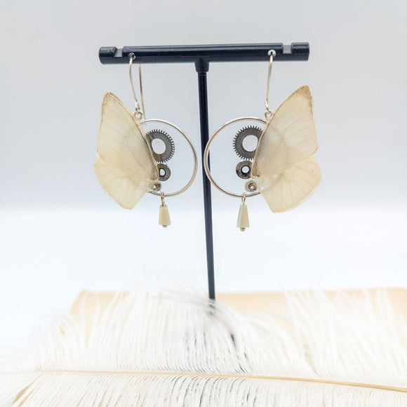 //VENTE PRIVEE// Boucles d'oreille Minimago albina
