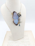 //VENTE PRIVEE/ Collier Lune Morpho bleu