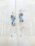 Boucles d'oreille Naturalia - Petit papillon bleu intense