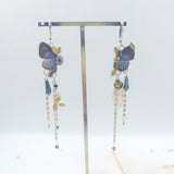 Boucles d'oreille Naturalia - Petit papillon bleu intense