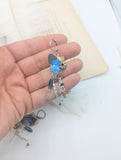 Boucles d'oreille Naturalia - Petit papillon bleu intense
